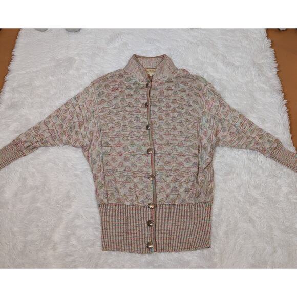 Anthropologie Lia Molly Dolman Sleeve Cardigan Sweater Rainbow Size Small - Picture 15 of 15